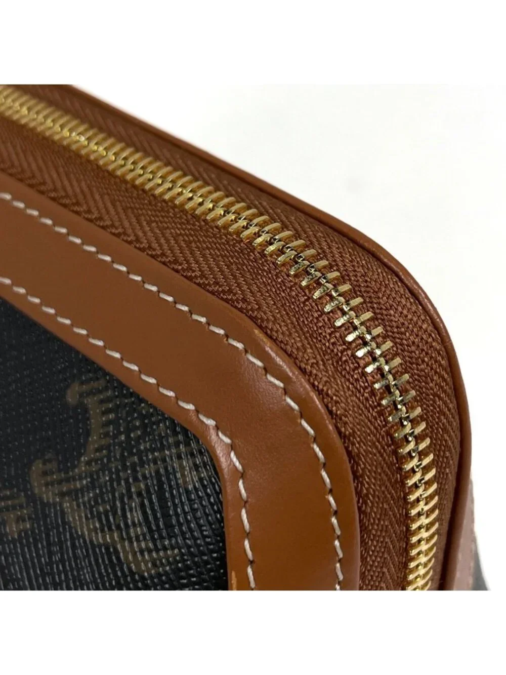 Celine Makeup Pouch Triomphe Brown